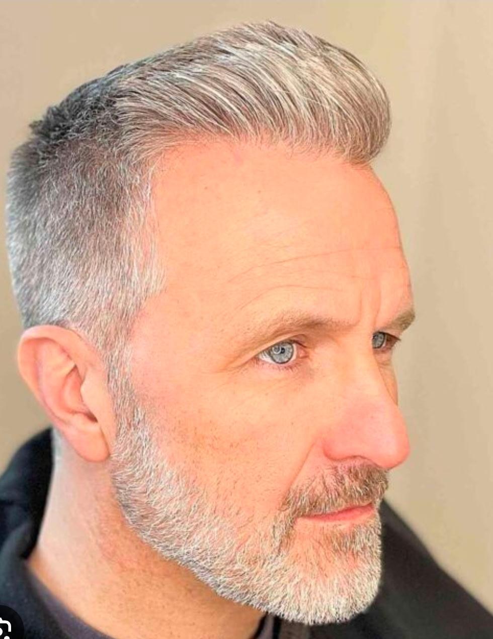 Modern styled haircut